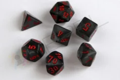Kości Chessex - zestaw 7 kostek Velvet Black/red