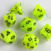 Kości Chessex - zestaw 7 kostek Vortex Bright Green/black