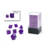 Kości Chessex - zestaw 7 mini kostek Borealis Royal Purple/gold (święcące w ciemnościach)