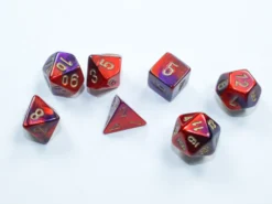 Kości Chessex - zestaw 7 mini kostek Gemini Black-Purple/gold