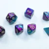 Kości Chessex - zestaw 7 mini kostek Gemini Purple-Teal/gold