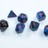 Kości Chessex - zestaw 7 mini kostek Gemini Black-Starlight/red
