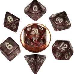 Kości Fanroll - zestaw 7 mini kostek Ethereal Black (10mm)