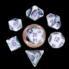 Kości Fanroll - zestaw 7 mini kostek Stardust Blue with Silver Numbers (10mm)