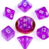 Kości Fanroll - zestaw 7 mini kostek Stardust Purple with Silver Numbers (10mm)