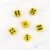 Kość/kostka do gry k6 16mm (oczka) - żółta (100 sztuk)