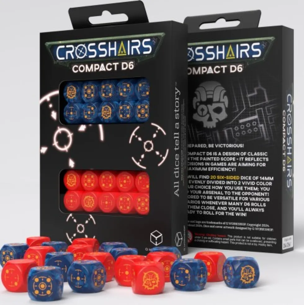 Komplet Crosshairs Compact D6: Cobalt & Red
