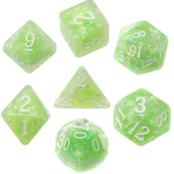 Komplet kości Rebel RPG - Gęsty rdzeń - Miętowe