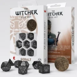 Komplet kości RPG Wiedźmin: Geralt - Srebrny Miecz