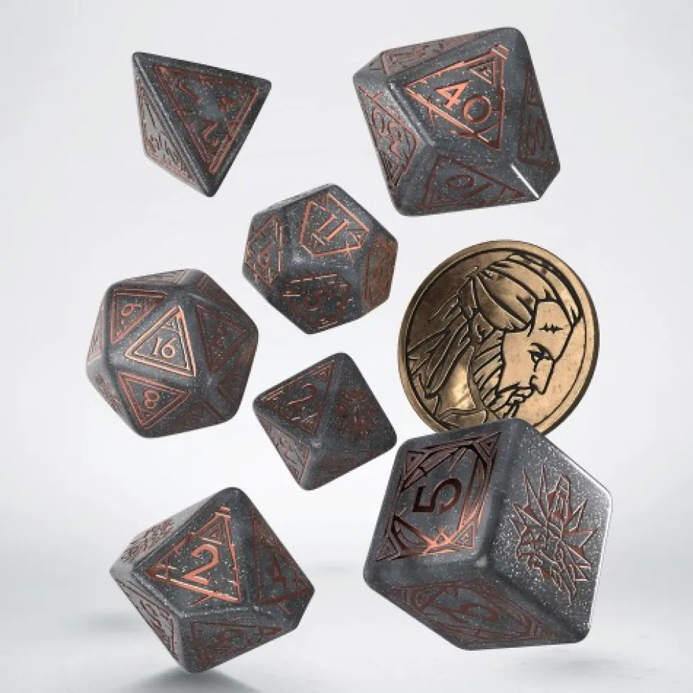 Komplet kości RPG Wiedźmin: Geralt - Cena Neutralności