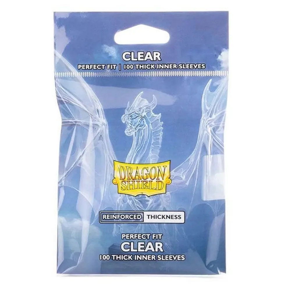 Koszulki na karty Dragon Shield: Perfect Fit Thick Inner - Clear 100 sztuk