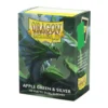 Koszulki na karty Dragon Shield: Matte Dual - Apple Green & Silver - 100 sztuk