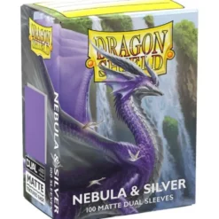 Koszulki na karty Dragon Shield: Matte Dual - Nebula & Silver - 100 sztuk
