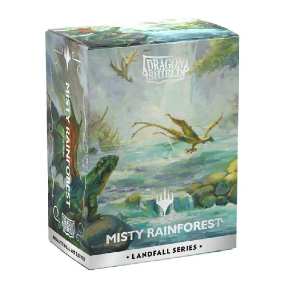 Koszulki na karty Dragon Shield Matte Dual Art - Landfall Series - Misty Rainforest - 100 sztuk