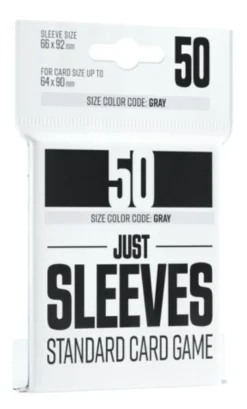 Koszulki na karty Gamegenic: Just Sleeves (66 x 92 mm) 50 sztuk - Black