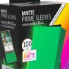 Koszulki na karty Gamegenic: Matte Prime Sleeves (66x91 mm) - Green - 100 sztuk