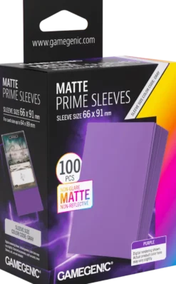 Koszulki na karty Gamegenic: Matte Prime Sleeves (66x91 mm) - Purple - 100 sztuk