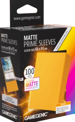 Koszulki na karty Gamegenic: Matte Prime Sleeves (66x91 mm) - Orange - 100 sztuk