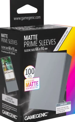 Koszulki na karty Gamegenic: Matte Prime Sleeves (66x91 mm) - Black - 100 sztuk