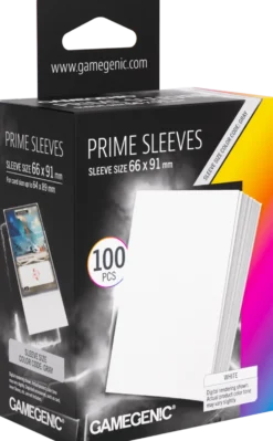 Koszulki na karty Gamegenic: Prime Sleeves (66x91 mm) - White - 100 sztuk