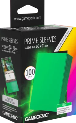 Koszulki na karty Gamegenic: Prime Sleeves (66x91 mm) - Green - 100 sztuk