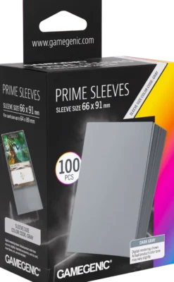 Koszulki na karty Gamegenic: Prime Sleeves (66x91 mm) - Dark Gray - 100 sztuk