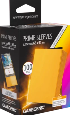Koszulki na karty Gamegenic: Prime Sleeves (66x91 mm) - Orange - 100 sztuk