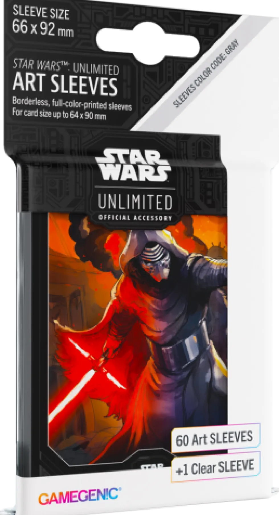 Koszulki na karty Gamegenic: Star Wars Unlimited - Art Kylo Ren (66x92 mm) - 60 sztuk