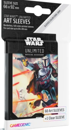 Koszulki na karty Gamegenic: Star Wars Unlimited - Art Mandalorian (66x92 mm) - 60 sztuk