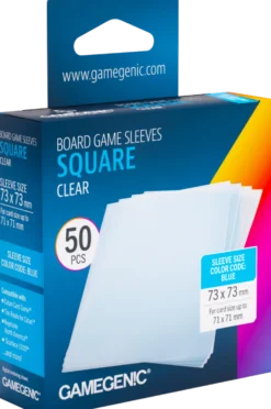 Koszulki na karty Gamegenic: Square (73x73 mm) - Clear - 50 sztuk