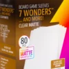 Koszulki na karty Gamegenic: 7 Wonders (67x103 mm) - Clear Matte - 80 sztuk