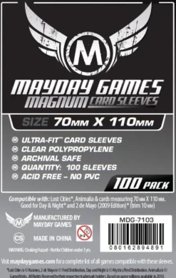 Koszulki na karty Mayday Magnum Silver 70x110 mm 100 sztuk