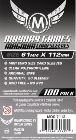 Koszulki na karty Mayday Magnum Platinum Tarot 61x112 mm 100 sztuk
