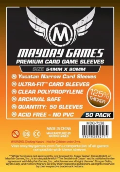 Koszulki na karty Mayday Yucatan Narrow Premium 54x80 mm 50 sztuk