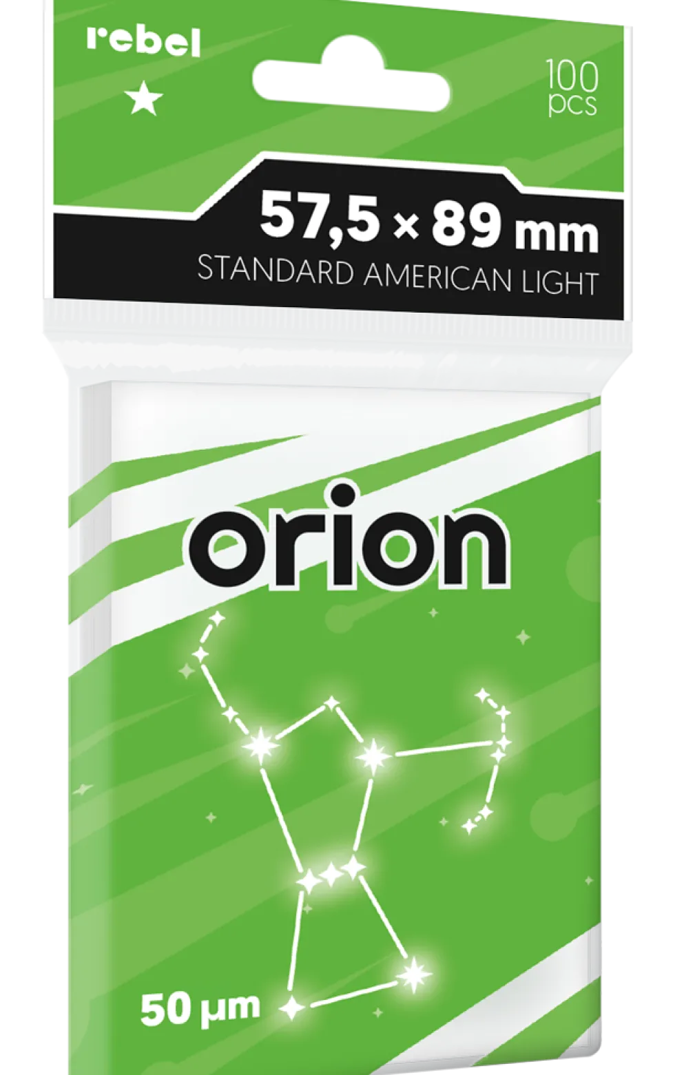 Koszulki na karty Rebel Standard American Light (57,5x89 mm) Orion 100 sztuk