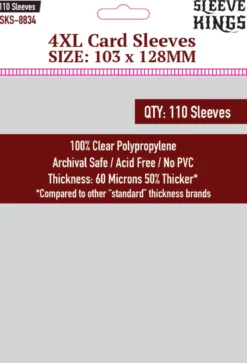 Koszulki na karty Sleeve Kings 4XL 103x128 mm 110 sztuk