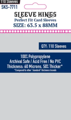 Koszulki na karty Sleeve Kings Perfect Fit 63,5x88 mm 110 sztuk