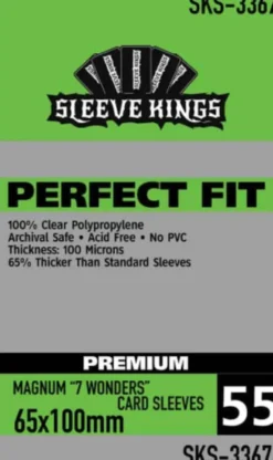 Koszulki na karty Sleeve Kings Perfect Fit Premium Magnum 65x100mm 55 sztuk
