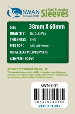 Koszulki na karty Swan Panasia 38x60 mm thin (cienkie) 160 sztuk