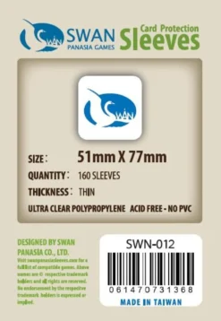 Koszulki na karty Swan Panasia 51x77 mm thin (cienkie) 160 sztuk