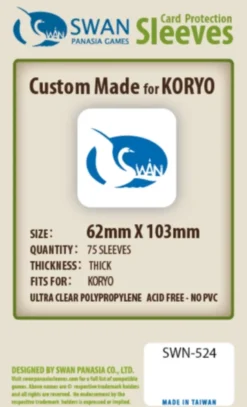 Koszulki na karty Swan Panasia 62x103 mm thick (grube) 75 sztuk