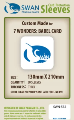 Koszulki na karty Swan Panasia 7 Cudów Świata Babel 130x210 mm thick (grube) 30 sztuk