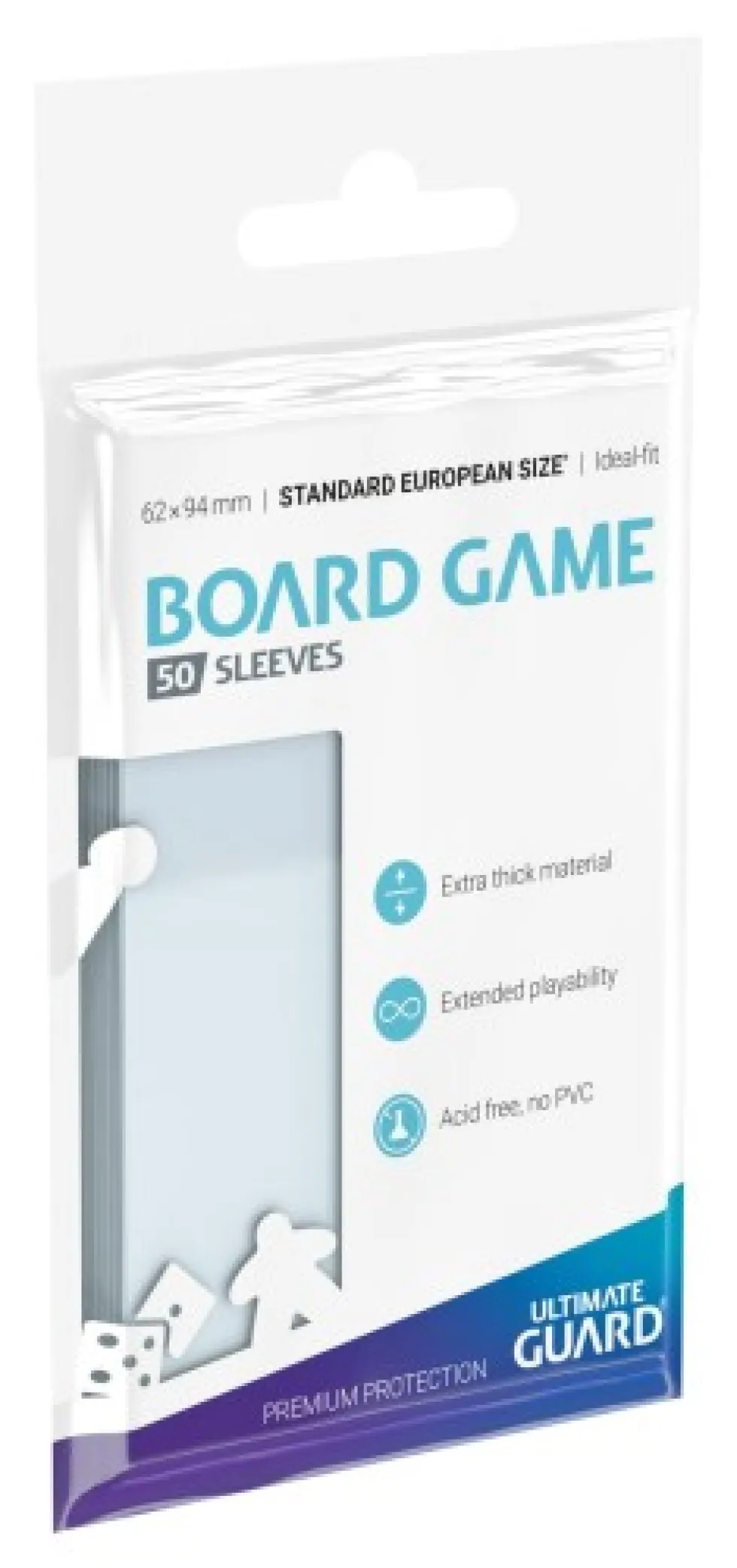 Koszulki na karty Ultimate Guard: Ideal-Fit Standard European 59x92 mm (50 sztuk)