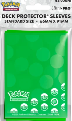 Koszulki na karty Ultra-Pro Pokémon Standard 66x91 mm 65 sztuk - Energy - Grass Type