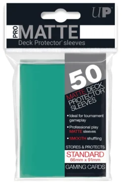 Koszulki na karty Ultra-Pro Pro-Matte Standard 66x91 mm 50 sztuk - turkusowy