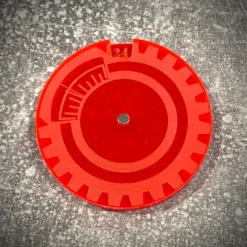 Licznik / dial do gier 1-24 - fluo czerwony