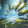 Mata Gamegenic: Magic the Gathering - Secrets of Strixhaven - Prime Playmat - Deathcap Glade