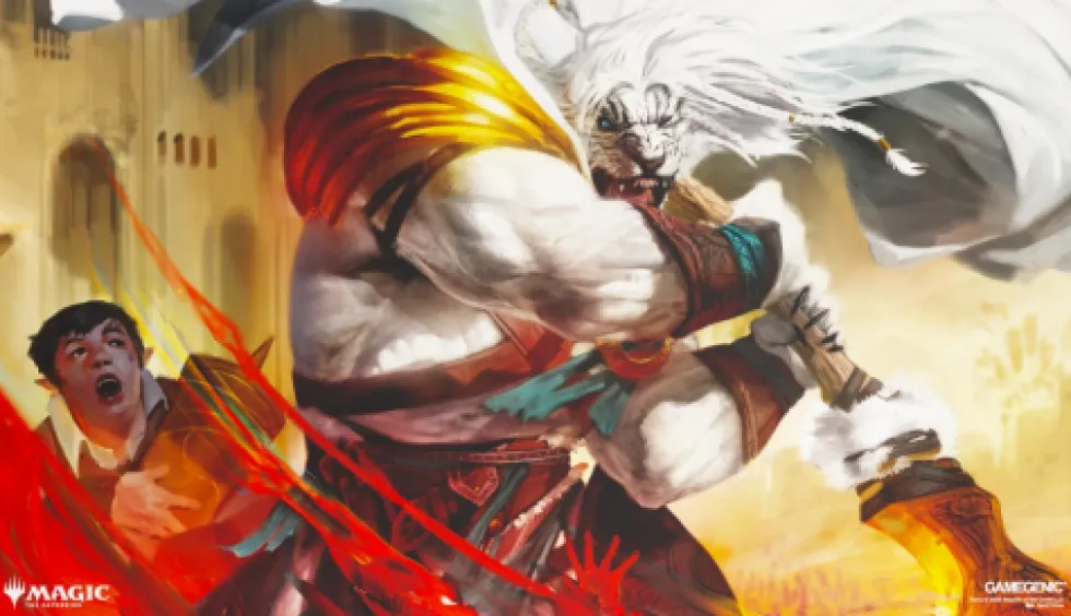 Mata Gamegenic: Magic the Gathering - Secrets of Strixhaven - Prime Playmat - Ajani's Response