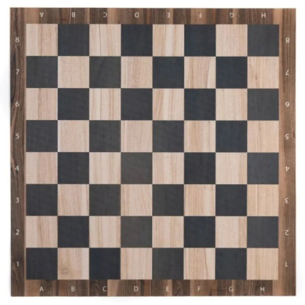 Mata gumowa do szachów/warcabów 36x36 cm - drewniana szachownica