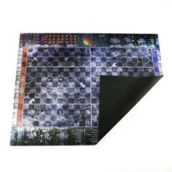 Mata gumowa jednostronna: Blood Bowl - Cmentarz - 35.5" x 27.5" / 90cm x 70cm - z dugoutami i tabelami